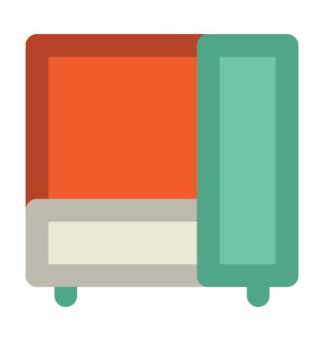 Almirah kalın vektör simgesi