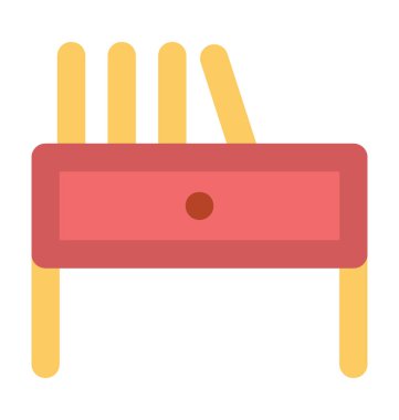 Dolap çekmece kalın vektör simgesi