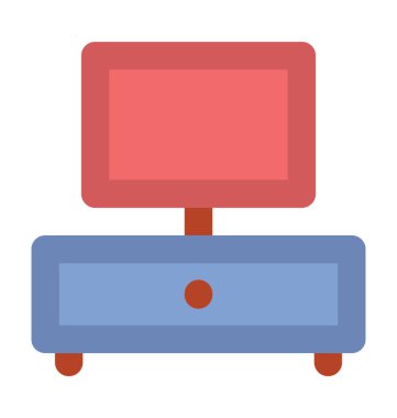 LCD Resepsiyon kalın vektör simgesi