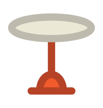 Yemek Masası kalın vektör simgesi