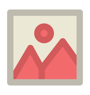 Manzara kalın vektör simgesi