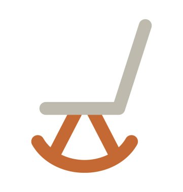 Sallanan sandalye kalın vektör simgesi