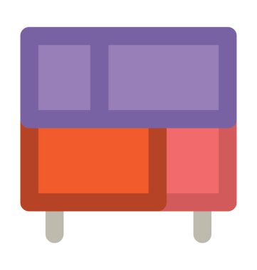 Almirah kalın vektör simgesi