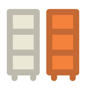 Almirah kalın vektör simgesi