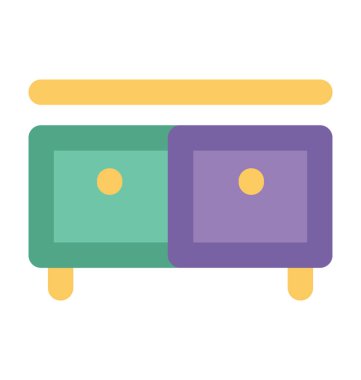 Kabine kalın satır vektör simgesi