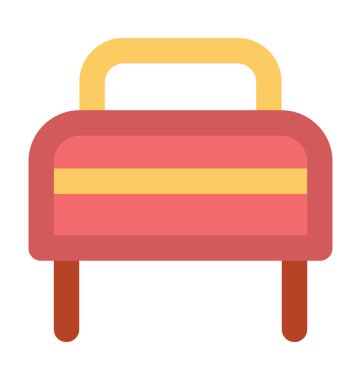 Yatakta kalın satır vektör simgesi