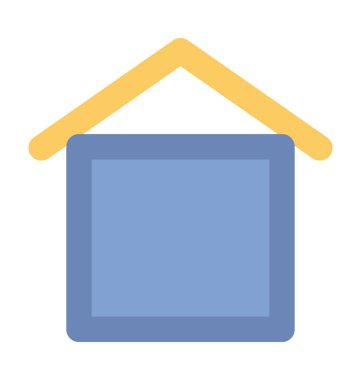 Evi kalın satır vektör simgesi