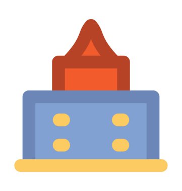 Tapınak kalın çizgi vektör simgesi