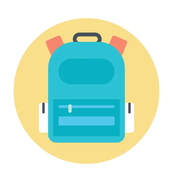 Mochila Color Vector Icono — Vector de stock