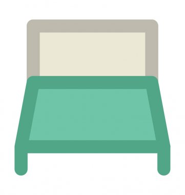 Yatakta kalın satır vektör simgesi