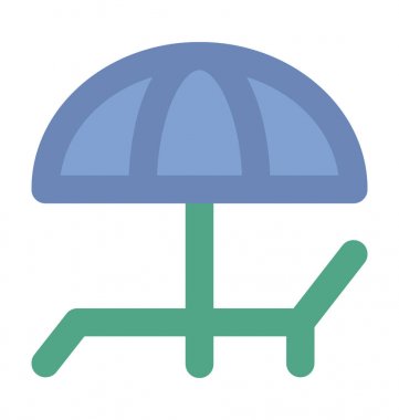 Kalın satır vektör simge güneşlenme