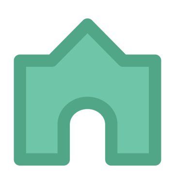 Kulübe kalın satır vektör simgesi