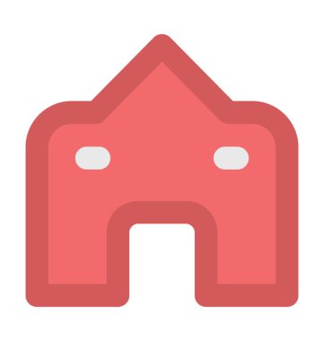 Kulübe kalın satır vektör simgesi