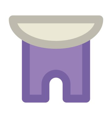 Müze kalın satır vektör simgesi