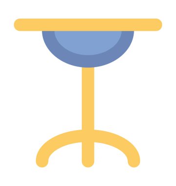 Yemek Masası kalın satır vektör simgesi