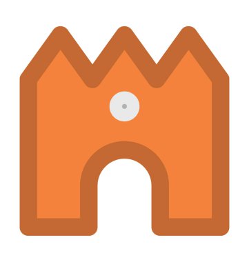 Tapınak kalın çizgi vektör simgesi