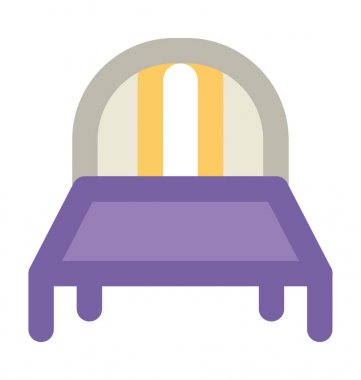 Yatakta kalın satır vektör simgesi