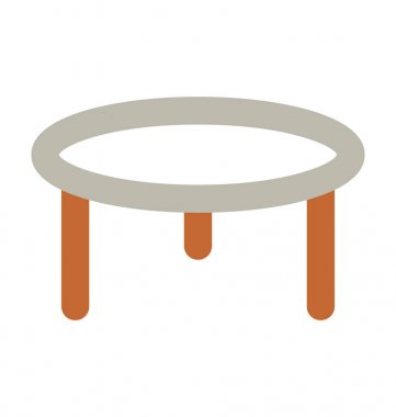 Yemek Masası kalın satır vektör simgesi