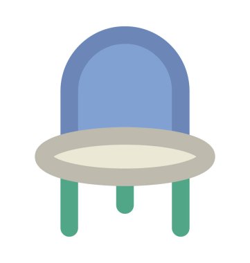 Sandalye kalın satır vektör simgesi