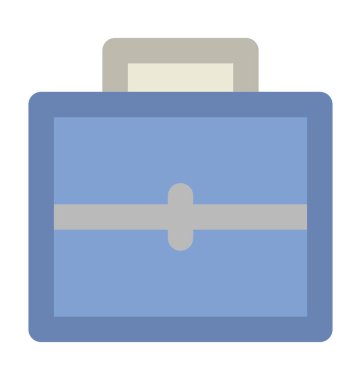 Portföy kalın vektör simgesi