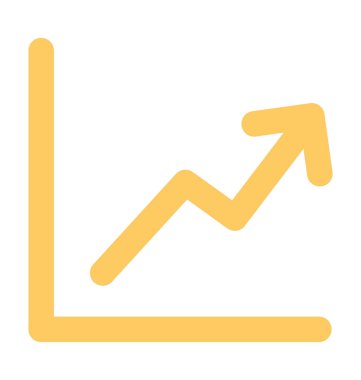 Büyüme grafik kalın vektör simgesi