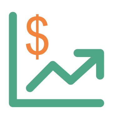 Para birimi değeri kalın vektör simgesi