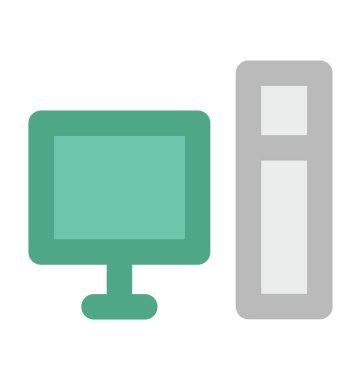 bilgisayar kalın vektör simgesi