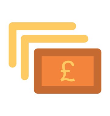 İngiliz Lirası kalın vektör simgesi