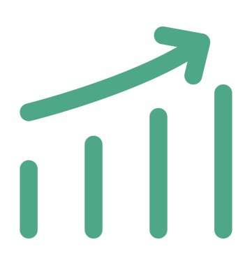 Ekonomi grafik kalın vektör simgesi