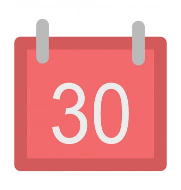 Takvim kalın vektör simgesi