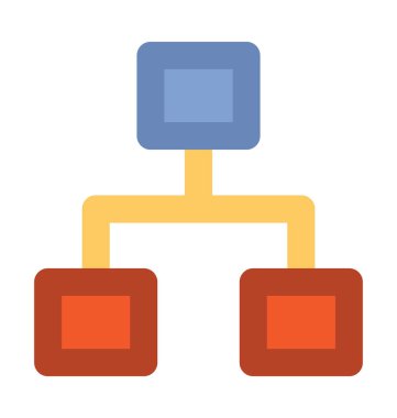 Hiyerarşi kalın vektör simgesi