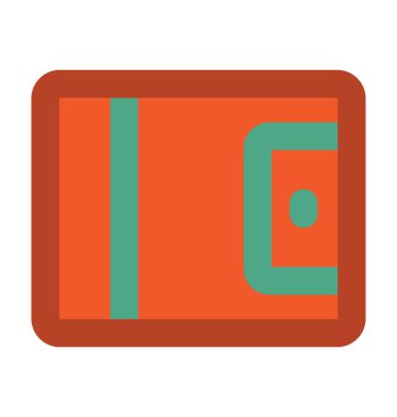 M-cüzdan kalın vektör simgesi