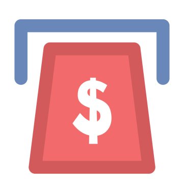 Nakit para çekme kalın vektör simgesi