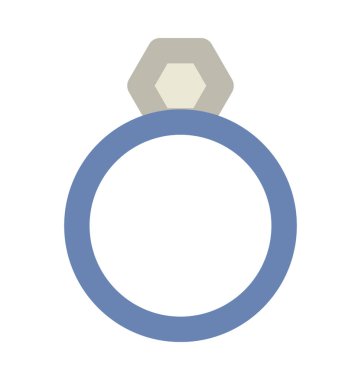 Elmas yüzük kalın vektör simgesi