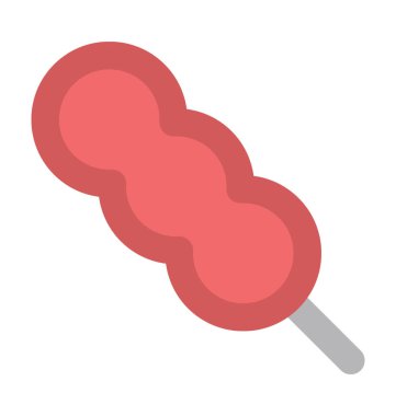 Barbekü kalın vektör simgesi