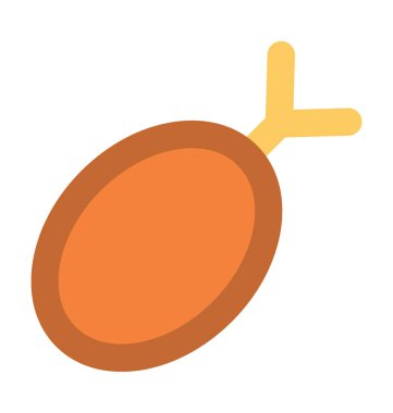 Bacak parçası kalın vektör simgesi