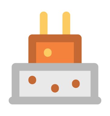 pasta kalın vektör simgesi