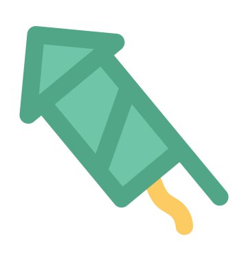 Havai fişek roket kalın vektör simgesi