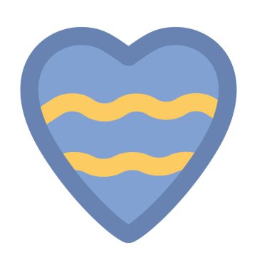 kalp kalın vektör simgesi