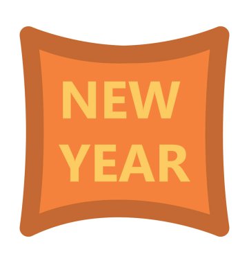 Yeni yıl kalın vektör simgesi