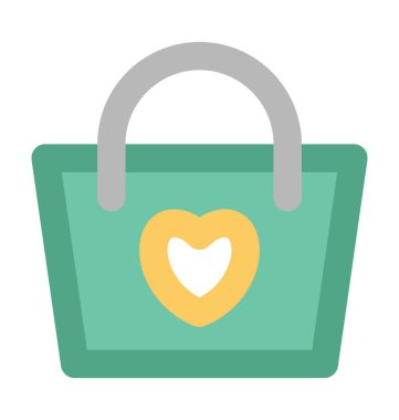 Alışveriş çantası kalın vektör simgesi