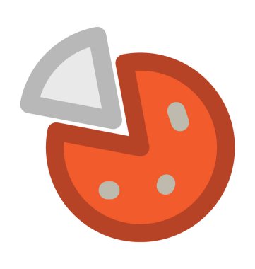 Pizza kalın vektör simgesi