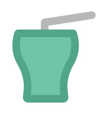 kokteyl kalın vektör simgesi