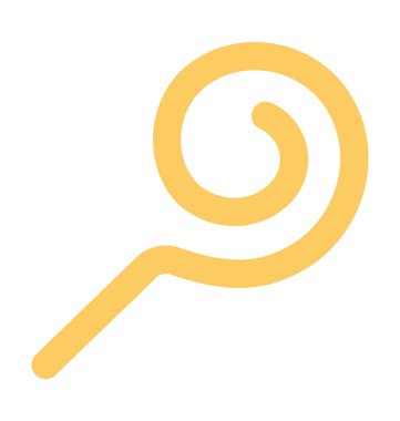 Parti boynuz kalın vektör simgesi