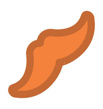 Bıyık kalın vektör simgesi