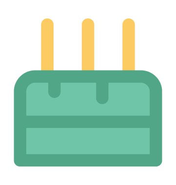 pasta kalın vektör simgesi