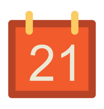 Takvim kalın vektör simgesi