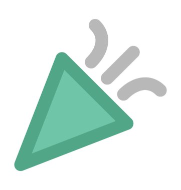 Konfeti kalın vektör simgesi