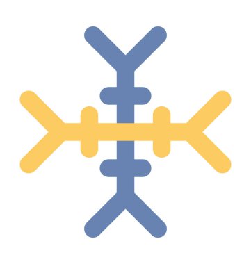 Kar tanesi kalın vektör simgesi