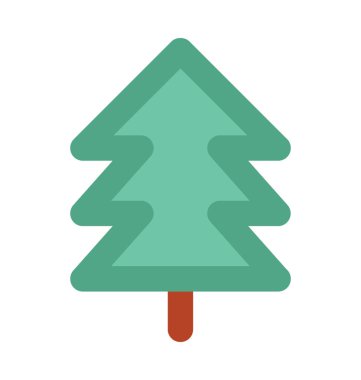 Çam ağacı kalın vektör simgesi